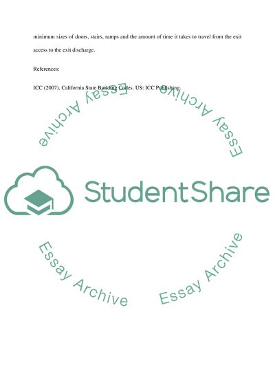 California State Building Code - Means of Egress