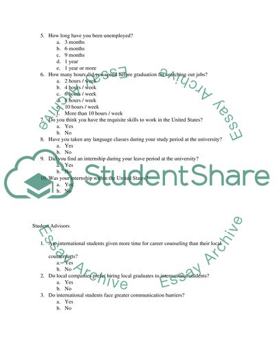 Making survery and interview questions for proposal