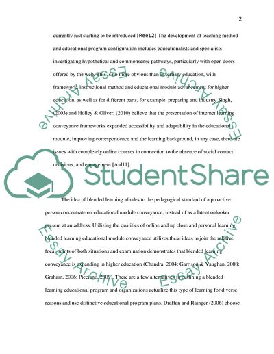 Blended Learning in Higher Education in Saudi Arabia