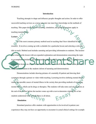 Methods for Teaching