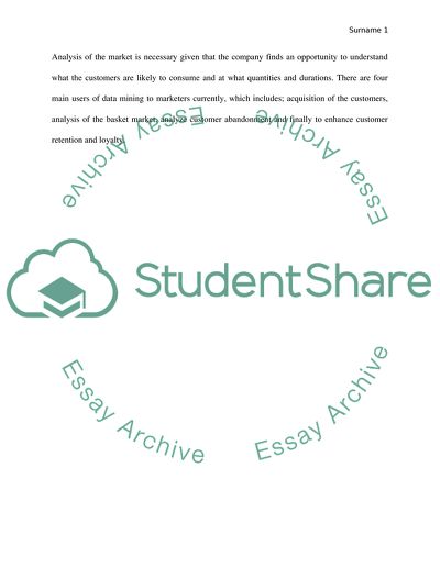 Searching for Gold-Data Mining