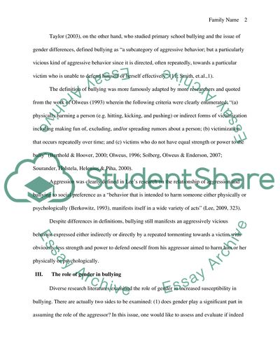 Bullying in Early Childhood