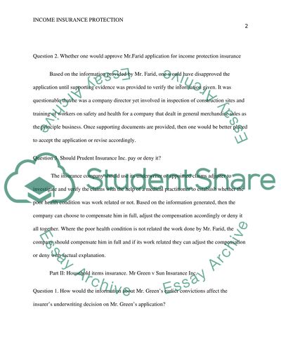 Income Insurance Protection (IPI)