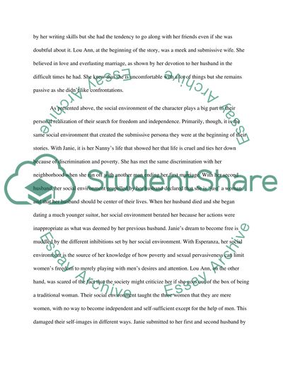 The Characters of Women: the Desire for Independence