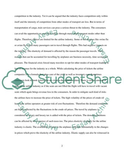Economic Profile of the US Airline Industry