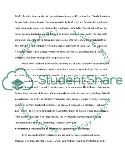 Voluntarism, Structuralism and Other Early Approaches to Psychology