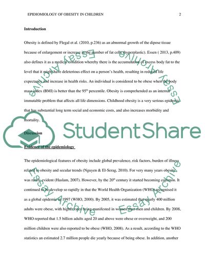 Epidemiology of Obese Children in the UK
