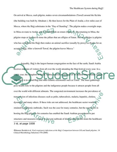 The Healthcare System for Hajj