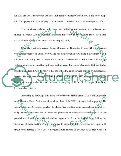 Puppy mills argumentative essay image
