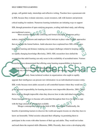Self-Directed Learning and Acquiring Intelligence