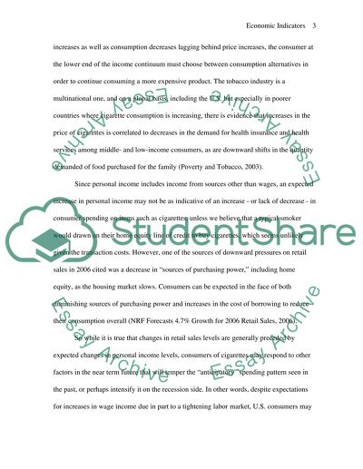 Potential Impact of Retail Sales and Personal Income Forecasts on Tobacco Industry