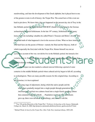 The Helladic Period and Homer