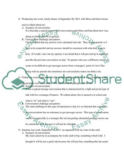 Interpersonal Communication Report