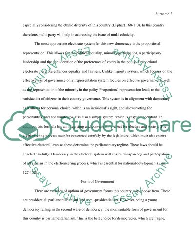 Transition to democracy