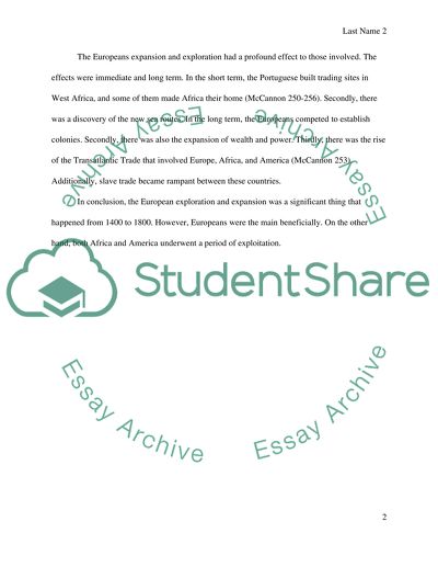 European exploration and overseas expansion