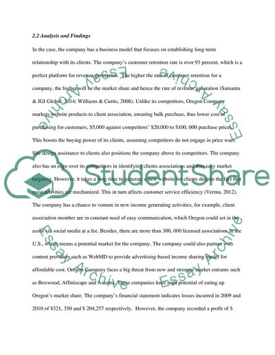 Heightening Market Competition at Oregon Company