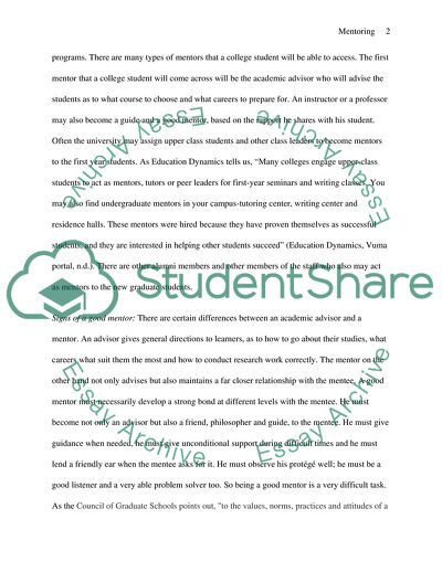 Graduate Practitioner Student Mentoring with an Upper-class Mentor