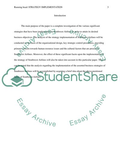 Strategy Implementation