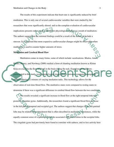 The Effect of Meditation on Physiological and Neurological Functioning