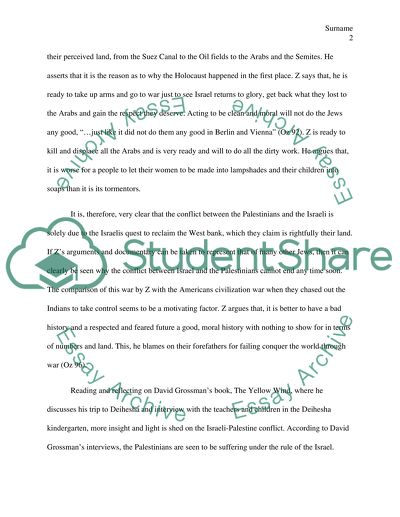 Understanding of Israel and Palestine Conflict Based on Readings