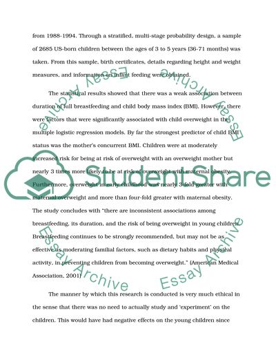 Association between Infant Breastfeeding and Overweight in Young Children