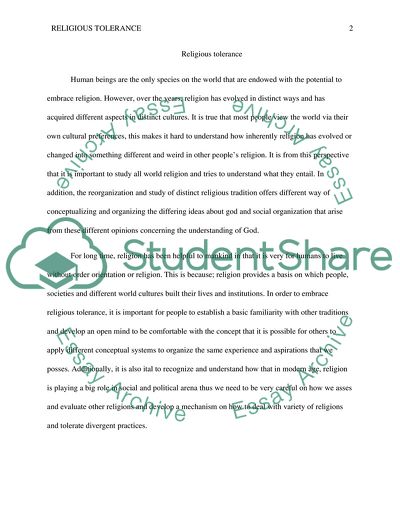 Religious Tolerance Issues