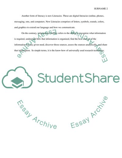 Information and Visual Literacy