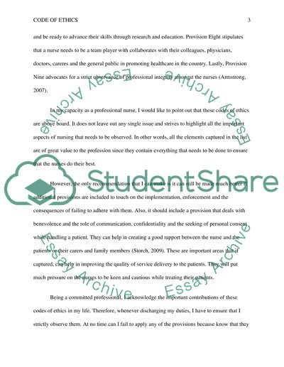 Professional Codes of Ethics