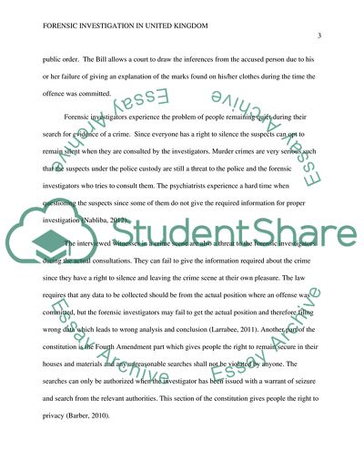 Forensic Investigation in United Kingdom