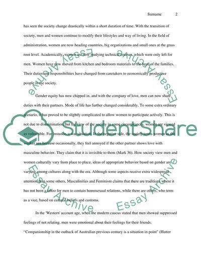 The feminization of love, How men and women are portrayed by society and the media