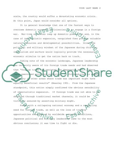 Japanese Imperialism: War and Depression