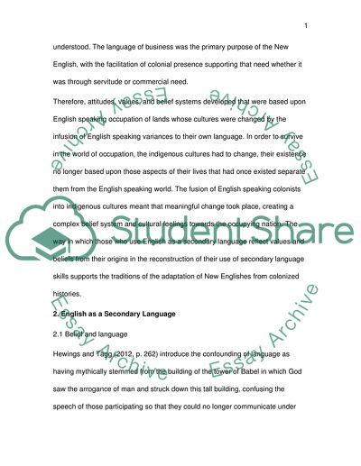 Values And Attitudes Towards English As New Englishes Emerge