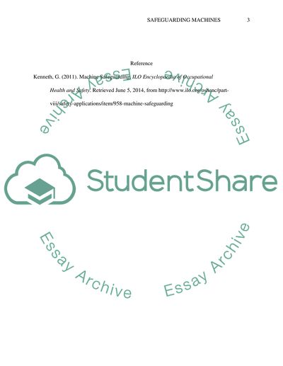 Occupational Health and Safety: Safeguarding Machines