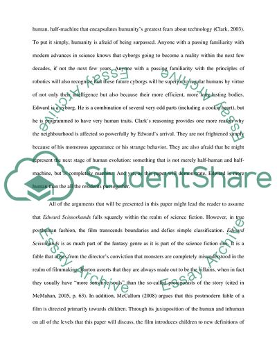 The Human and Posthuman in Edward Scissorhands