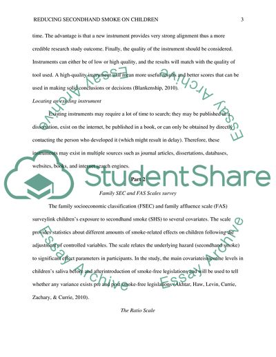 Reducing Secondhand Smoke on Children