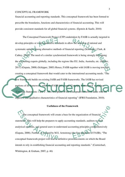 Conceptual Framework: Financial Reporting