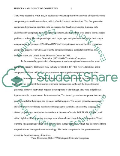 History and Impact of Computing