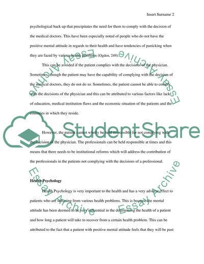 Health Psychology: Health Issues and Problems