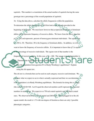 The Hardy Weinberg Law