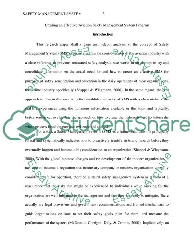 Aviation Safety System Management Program