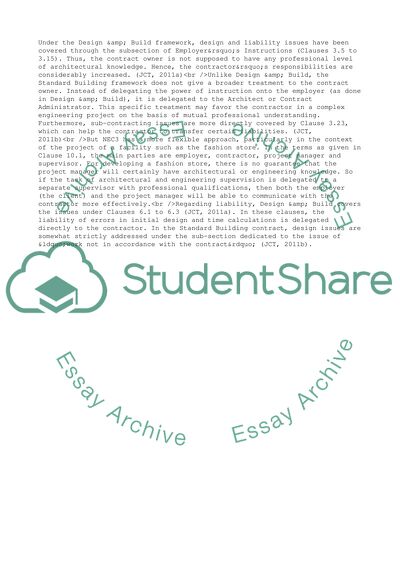 The Construction Project of a Fashion Store