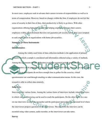 Perception of Working Conditions