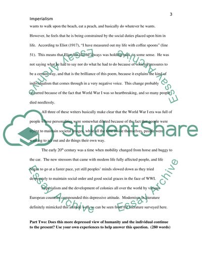 Imperialism, WWI, and Modernism