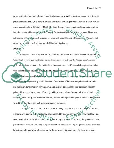 Prison Life - Purposes and Conditions of Prisons in the USA