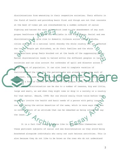 Racial & Sex Discrimination in the Medical Profession