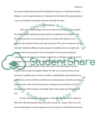 The Relationship Between Plea Bargaining And Criminal Code Structure