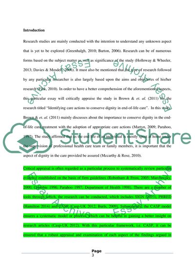 Critical Appraisal and Discussion of Nursing Values