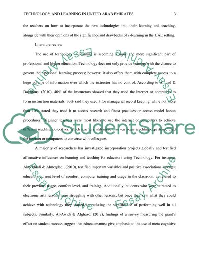 Technology and Learning in the United Arab Emirates
