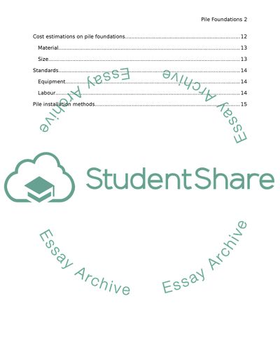 A comparative study of the use of replacement pile foundations versus displacement pile foundations