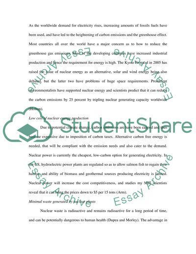 Why the World Should Turn to Nuclear Energy